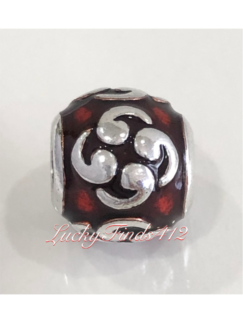 Authentic Pandora Red Zen Charm Retired Pandora Charm